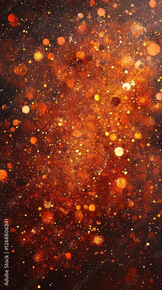 Poster rich texture of warm amber and burnt orange sparkles create an inviting atmosphere for art lovers du