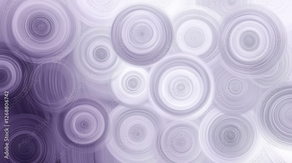Fototapete Gradient of soft pencil strokes creating a blurred effect with circular patterns in serene hues