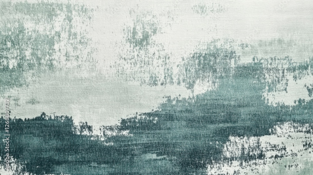 Leinwandbilder soft mint fields create an abstract landscape with smooth strokes and muted tones