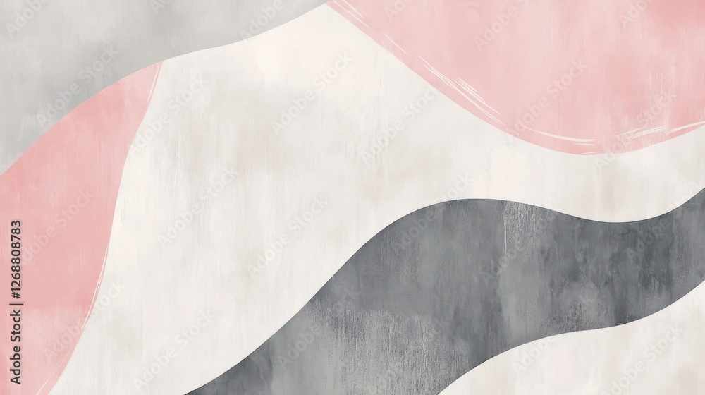 Aufkleber minimalist composition with gentle pencil strokes in soft pastel tones creating a serene abstract ba