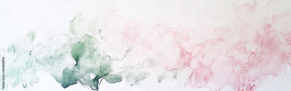 Poster Minimalist pencil strokes creating a serene background featuring soft colors and gentle textures in a tranquil setting