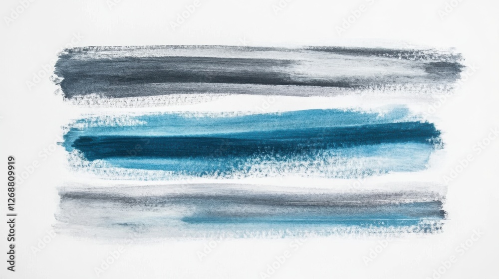 Aufkleber elegant blue pencil strokes wash across a canvas showcasing harmony and depth in art creation