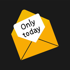 Limited time offer with an attention-grabbing yellow envelope urging immediate action