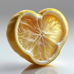 slice of lemon on white