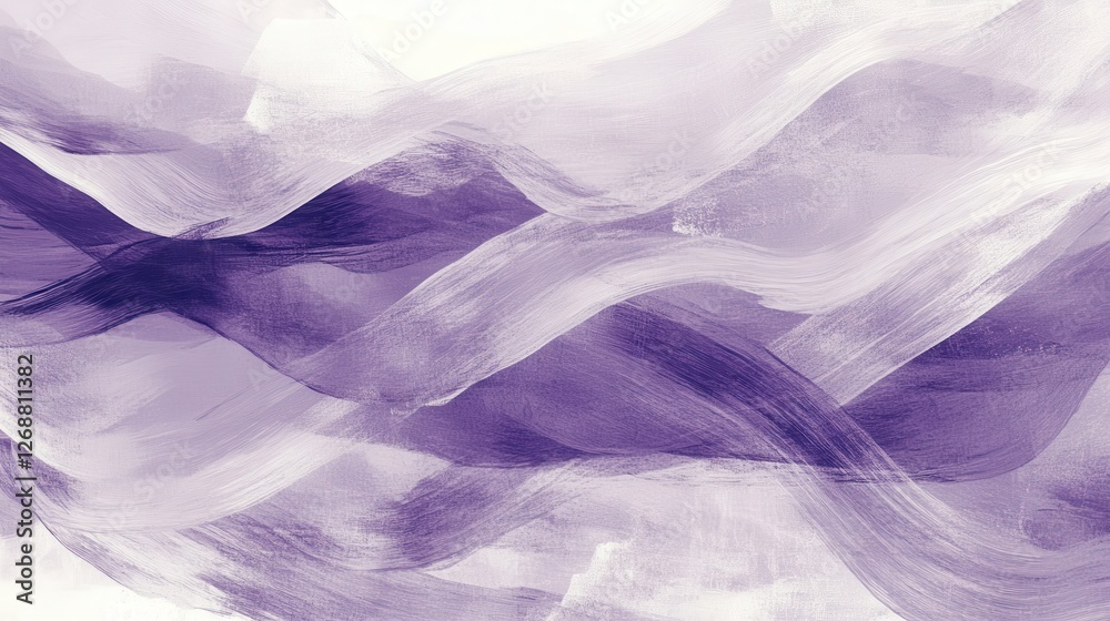 Poster abstract pencil strokes create a soft wash of purple hues flowing seamlessly across the canvas