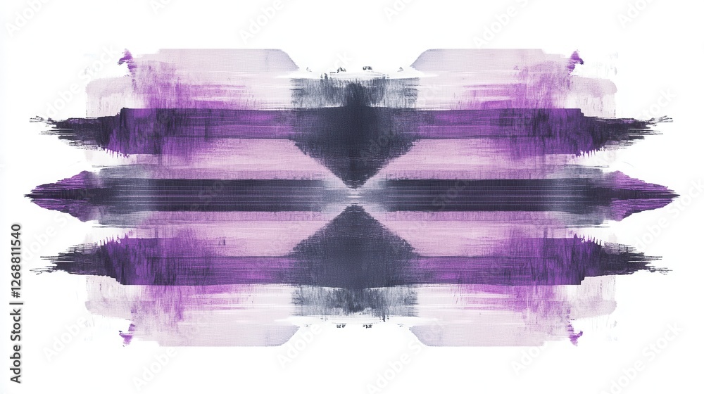 Fototapete abstract design features flowing pencil strokes in shades of lavender with contrasting dark hues, cr