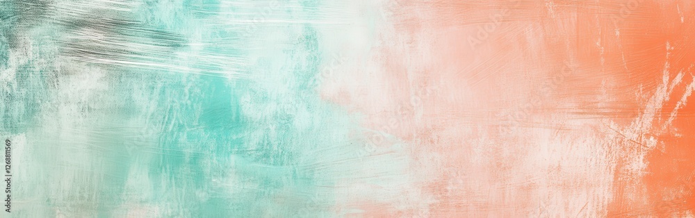 Poster Abstract pencil strokes create a vibrant gradient in pastel colors blending seamlessly on a textured surface