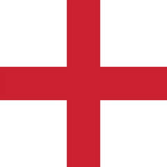 Fototapeta premium Flag of England. England square flag icon digital vector illustration