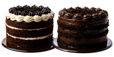 Decadent Chocolate Cake with Rich Fudge Frosting.Homemade Chocolate Cake with Drizzled Ganache.AI generated.
