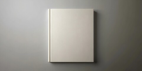 A realistic rendering of a blank cover mockup for a magazine or book with a subtle texture and faint grid pattern , book