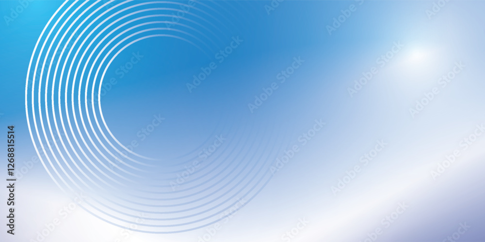 Poster gradient abstract background with circular line pattern modern arts blue background