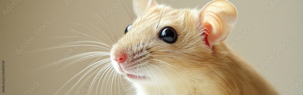 Poster close-up view of kangaroo rat showcasing distinct facial features and large eyes