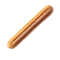 A long, delicious churro coated in cinnamon sugar, crispy on the outside and soft inside.