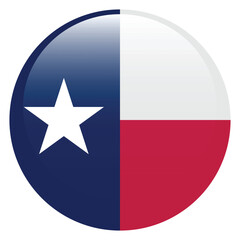 Texas state flag. Texas state circle flag logo icon computer vector illustration design