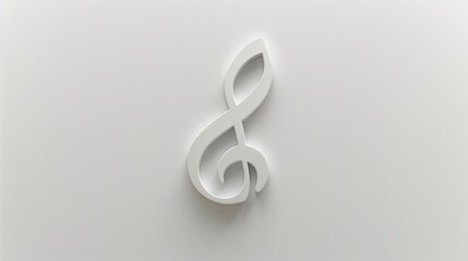A minimalist depiction of a single eighth note is isolated on a stark white background. The HD image highlights the simplicity and clarity of the musical symbol.