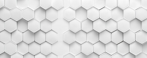 Naklejka premium A seamless pattern of white hexagons creates a modern and sleek background