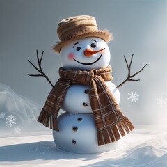 snowman on the snow
