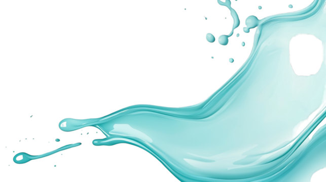 Abstract blue liquid splash with dynamic motion and fluid texture