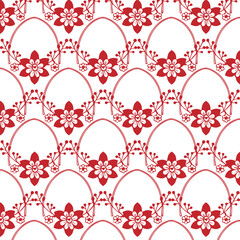 Obraz premium seamless pattern with red flowers
