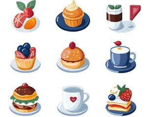 Colorful Collection of Delicious Desserts and Sweet Treats