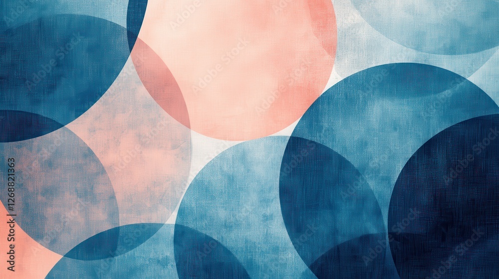 Poster gradient of elegant pencil strokes with circular patterns in soft colors and textured background