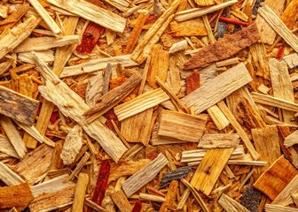 Texture of Light Brown Chipboard Background - Wood Grain Detail