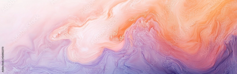 Poster Gradient transition of soft colors creating a serene atmosphere in abstract design with smooth textures and flowing patterns