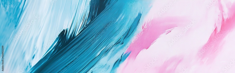 Aufkleber abstract pencil strokes in pastel blue with hints of pink creating a serene and artistic atmosphere