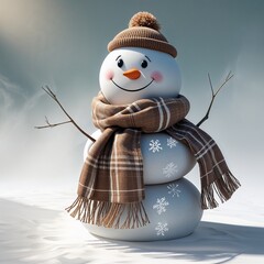 snowman on a white background