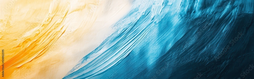 Leinwandbilder abstract design featuring blended blue and gray pencil strokes creating fluid patterns and textures 