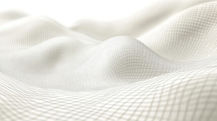 Abstract Digital Landscape with Smooth Curves and Monochrome Grid Pattern for Presentation Design and Wallpaper Background