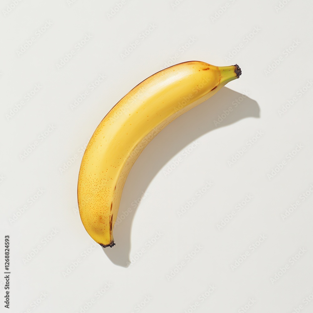 Poster ripe banana slice on a smooth surface showcasing vibrant yellow color and natural texture in natural
