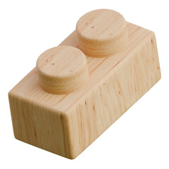 Two button hole 3D Wooden Abstract plastic brick Icon