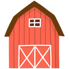 Hand drawn barn cartoon illustration  © GOOKKIK
