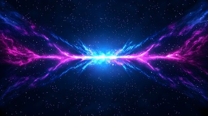 Obraz premium Stunning Digital Visualization of a Colorful Cosmic Nebula