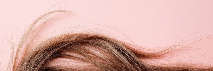 Close up of frayed hair tips and split ends showcasing hair health and care. Generative AI
