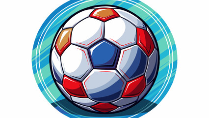 Fototapeta premium white with black soccer ball on a white background, classic design