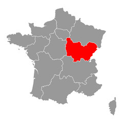 Burgundy Free County of France map symbol shape, travel web flat concept icon symbol vector .