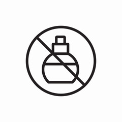 no perfume warning label icon vector sign