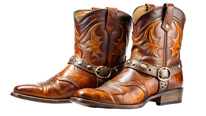 Yellow rain rubber boots in the garden with green grass. Spring background banner for gardening work or nature activities. Copy space for the text