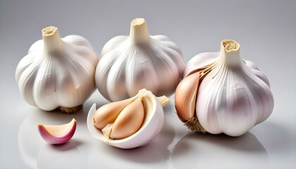 Obraz premium Garlic Isolated on white background
