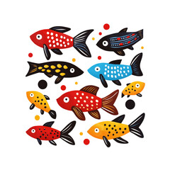 Colorful Fish Illustration A Vibrant Underwater Scene