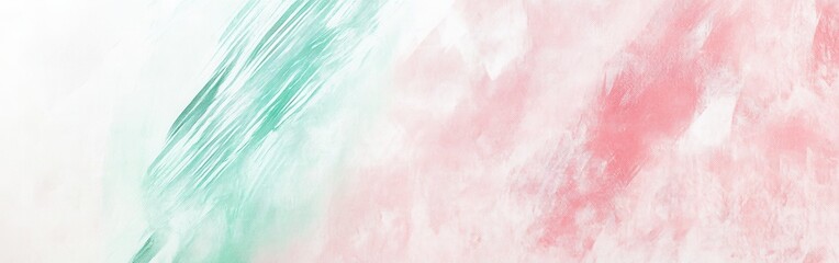 Fototapeta premium Soft white canvas with subtle hues of pink and green creating a serene artistic expression in a minimalistic style