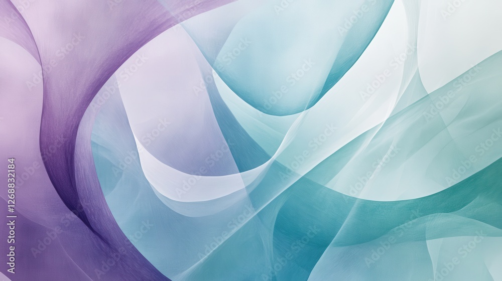 Fototapete soft pencil strokes create an abstract composition with flowing lines in pastel colors and gentle gr