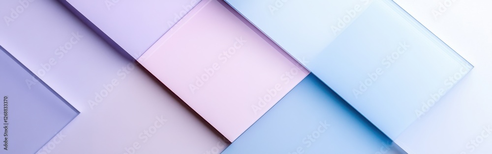 Aufkleber soft pastel shapes creating a calming aesthetic in lavender and blue tones for a minimalist design