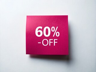 Burgundy Sale Note: 60% Off Discount Aerial Photo with Copy Space