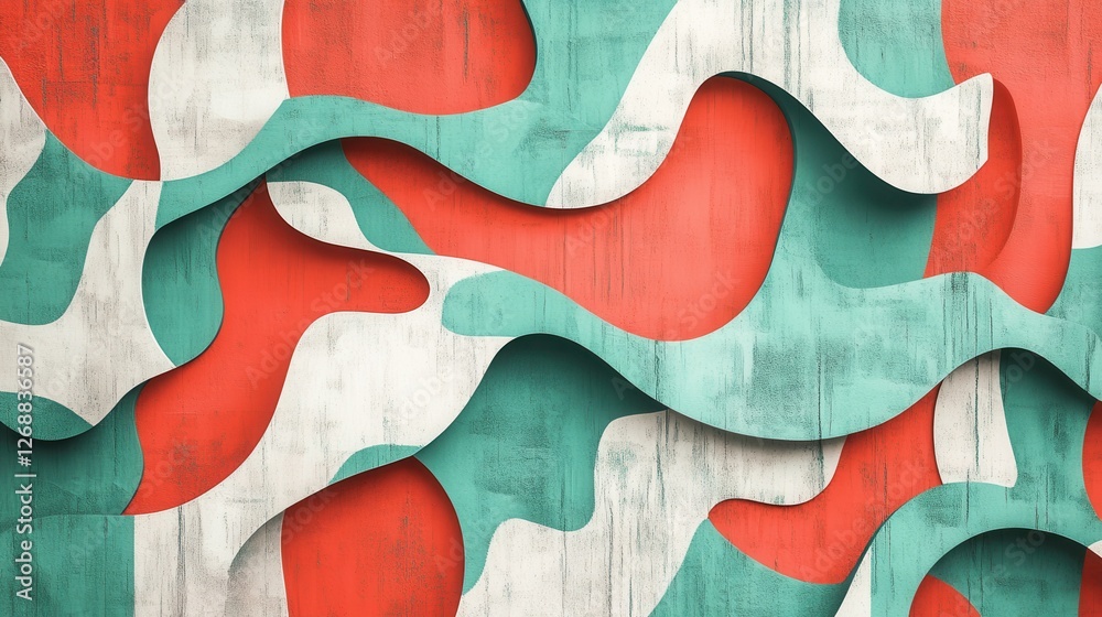 Poster dynamic abstract pencil strokes create a flowing design with vibrant colors and textured layers for 
