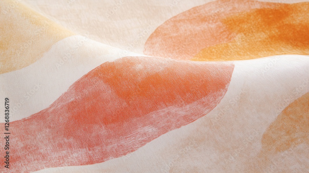 Poster Abstract coral pencil strokes creating a vibrant and textured design for artistic expression and decoration