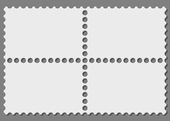 Blanco Briefmarken in 3d