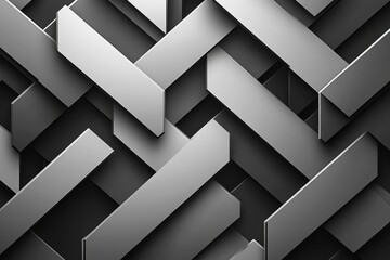 Dynamic Monochrome Abstract Geometric Design Featuring Layered Patterns and Shapes for Poster, Banner, Wallpaper and Presentation Background